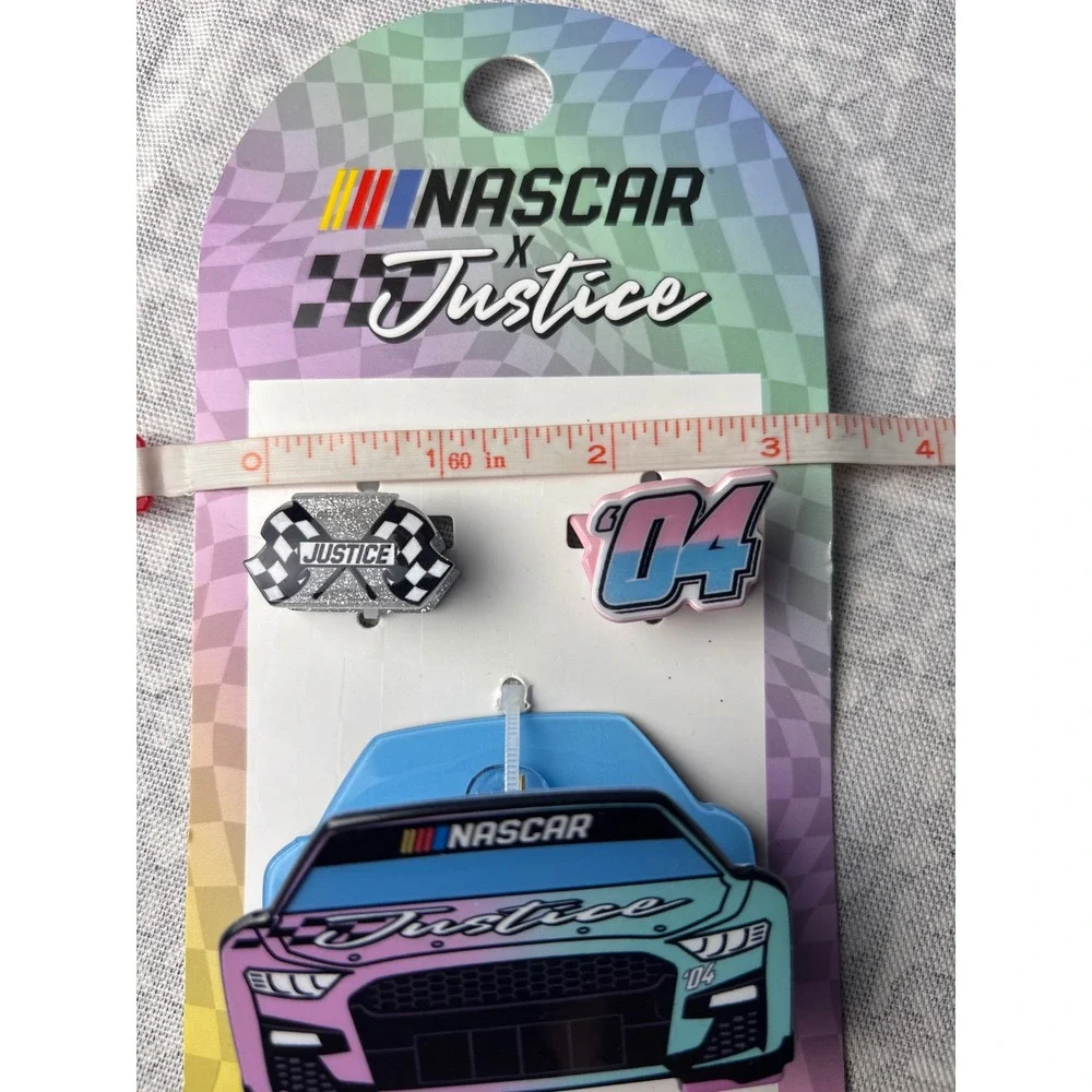 Justice NASCAR Hair Claw Clips Girls Multi Racing Aesthetic 3 Piece Set NEW Y2K